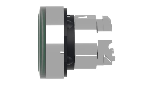 Attuatore pulsante Schneider Electric ZB4BW333S, ritorno a molla, verde, diametro 22mm, illuminato, protezione IP66/IP67/IP69K.