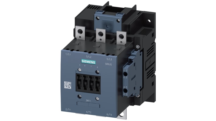 Contattore Siemens 3RT1056-6AP36, 3 poli 185A 90kW 230V - Serie SIRIUS Classic per motori AC1-AC4