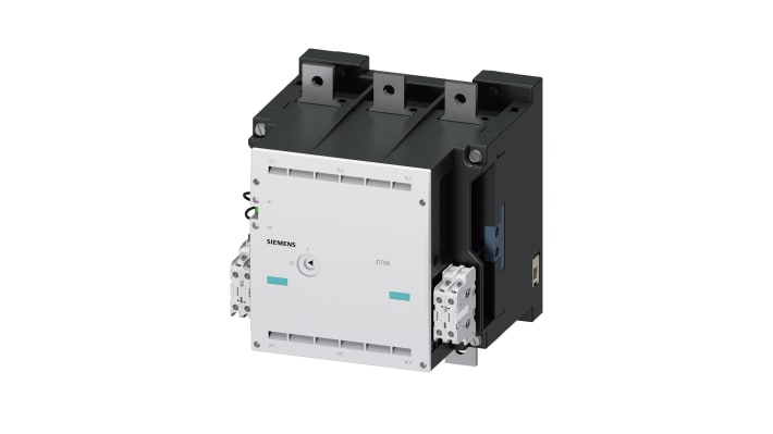 Contattore Siemens 3TF6844-0CP7, 3 poli, 3 NO, 700 A, 230 V, dimensioni 230 x 232 x 237 mm, serie SIRIUS Innovation.