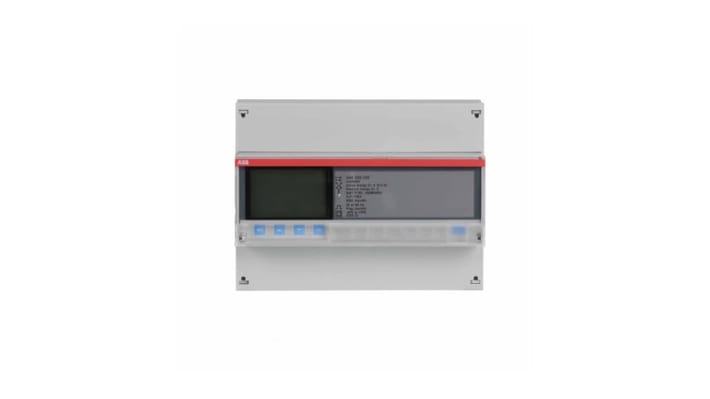 Contatore di energia ABB 2CMA170545R1000 A44 552-100, 3 fasi, LCD, interfaccia Modbus, dimensioni 65mm di profondità.