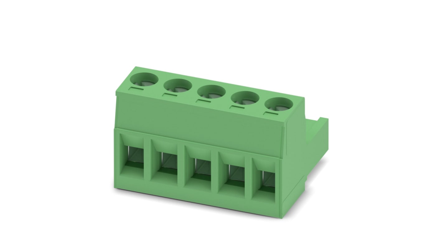 Morsettiera a innesto Phoenix Contact 1754504, passo 5mm, 12A, 320V - Montaggio plug-in. Ideale per automazione e quadri elettrici.