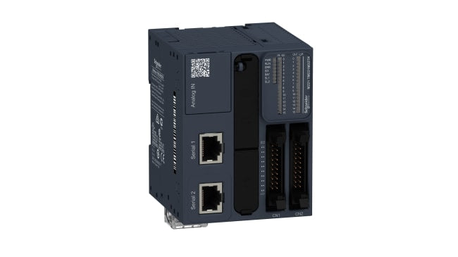 CPU PLC Schneider Electric TM221M32TK, 32 ingressi, 16 uscite, montaggio a pannello, dimensioni 90 x 70 x 70 mm.