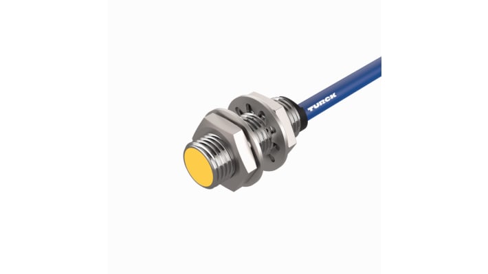 Sensore di prossimità cilindrico Turck Bi2-G12-Y1X, M12 NAMUR, rilevamento 2 mm, IP67, cavo 2 m incluso.