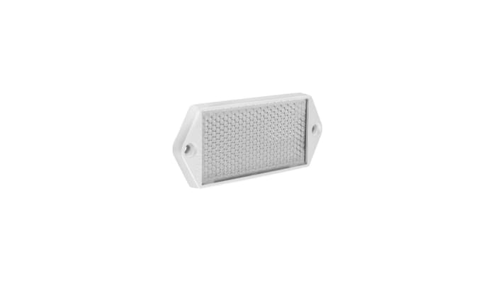 Riflettore Banner BRT-100X55A per sensore VALU-BEAM, dimensioni 100 x 55 mm, montaggio a pannello, corpo in acrilico.