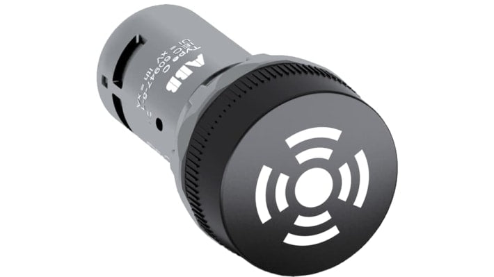 Cicalino ABB 1SFA619600R6206 CB1-620B, montaggio a pannello, 24 V, emissione sonora 80 dB, grado di protezione IP66.