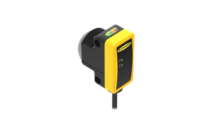 Sensore fotoelettrico Banner QS30EX cilindrico a fascio diretto, rilevamento fino a 213 m, IP67, tensione 30 V c.c.