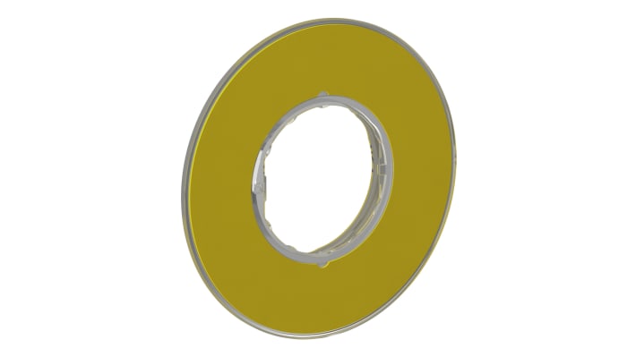 Piastra di legenda per pulsante a fungo ZBY9121 Schneider Electric per arresto di emergenza EN ISO 13850. Compatibile con serie Harmony XB.