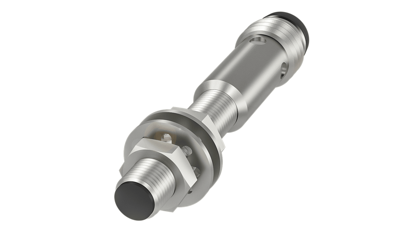 Sensore di prossimità induttivo PNP BALLUFF BES 516-3005-E5-C-S49, M5, rilevamento 0,8 mm, IP67, acciaio inox.