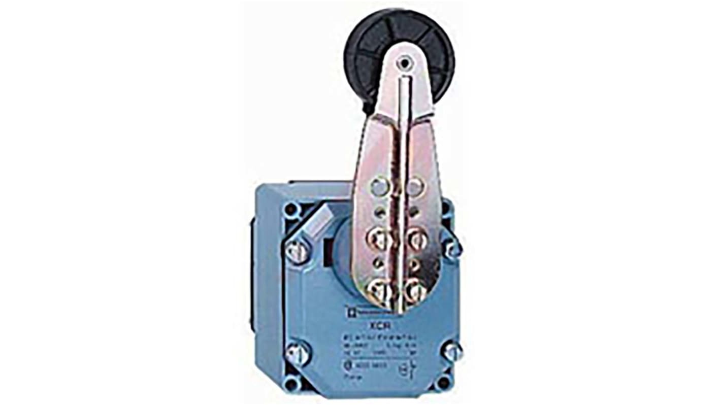 Interruttore di fine corsa Telemecanique Sensors XCRA15, leva NO/NC, protezione IP54, dimensioni 95mm x 85mm x 53mm.