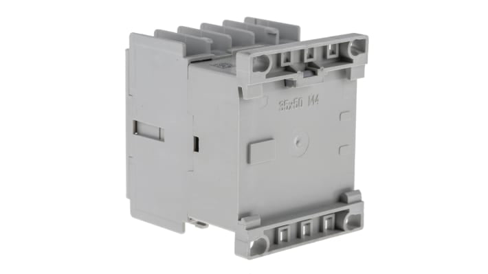 Contattore Allen Bradley 700-K22Z-DJ, 4 poli, 10 A, bobina 24 V c.c., montaggio su guida DIN, dimensioni 108.2 x 44.9 x 78.7 mm.