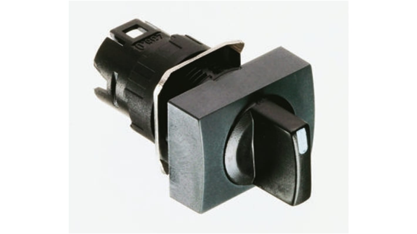 Selettore a testa rettangolare Schneider Electric Harmony XB6, nero, 2 posizioni, montaggio su foro da 16 mm, grado di protezione IP65.