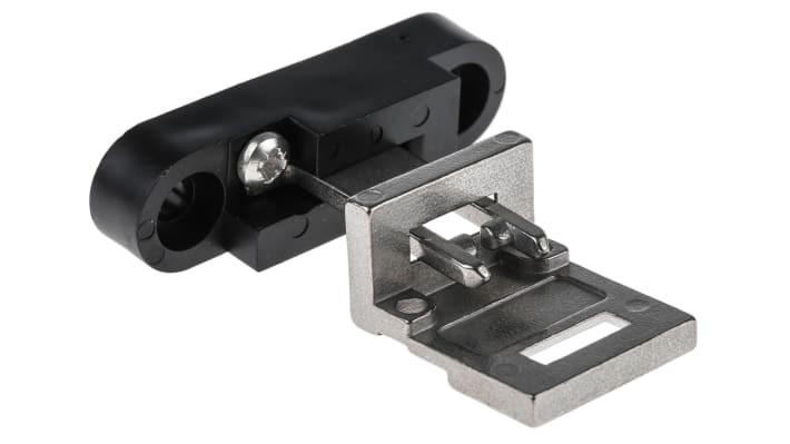Attuatore semi-flessibile Allen Bradley Guardmaster 440K-A21030 in acciaio inox, progettato per interruttori di sicurezza in spazi ristretti.
