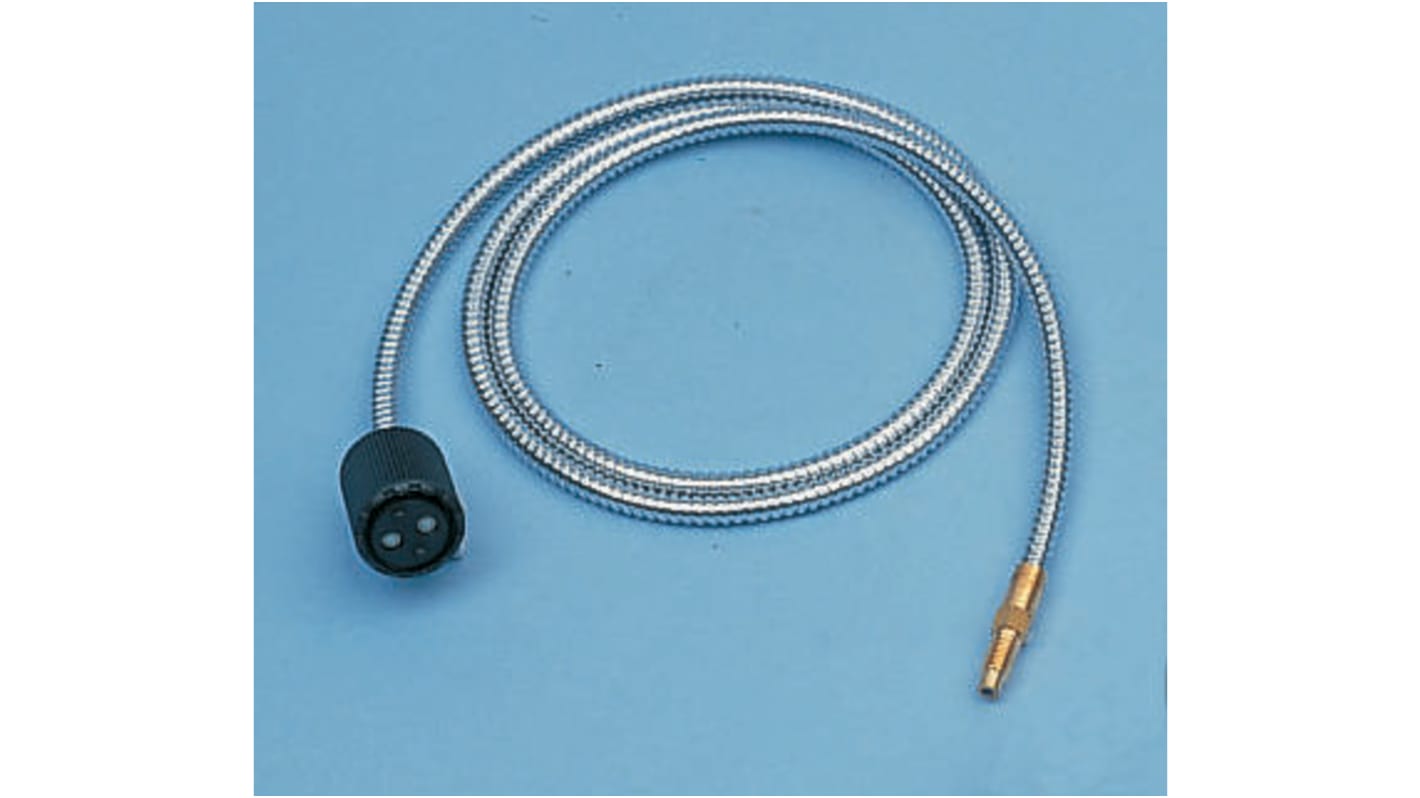 Sensore per fibre ottiche Baumer FSE 050A1003 in vetro, con cavo per collegamento elettrico, adatto a scansione diffusa.