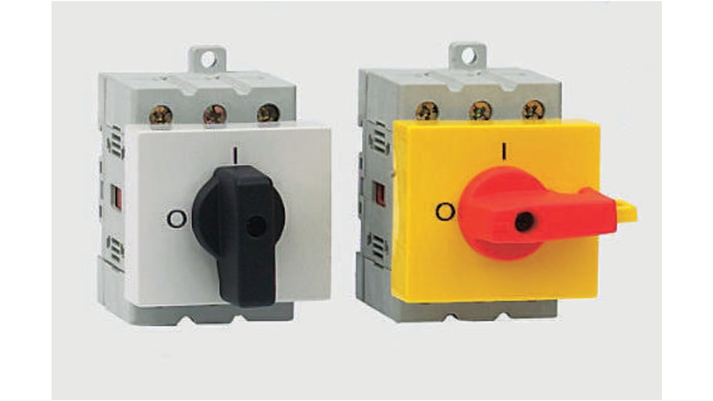 Interruttore di isolamento Allen Bradley 194E-A25-1753-Q, 3 poli, 25A, 690V, montaggio su guida DIN, dimensioni 70x45x59 mm, grado di protezione IP66.