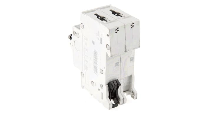 Interruttore magnetotermico ABB S202M-C1, 2 poli, 1A, montaggio su guida DIN, dimensioni 88x35x76 mm.