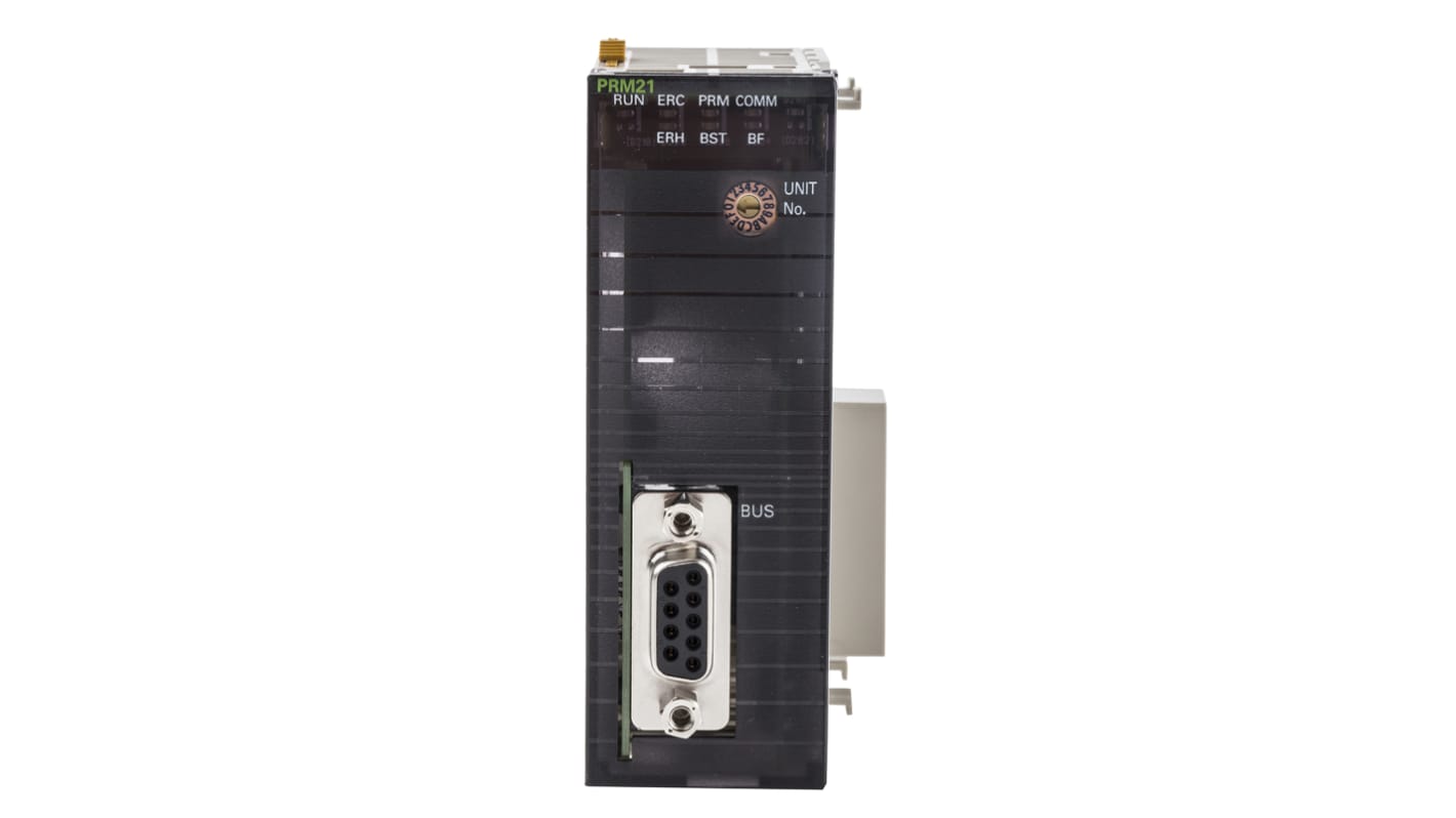 Modulo I/O Omron CJ1W-PRM21, compatto 31 x 90 x 68 mm, con cablaggio a innesto e Hot-Swap, per unità master Devicenet.