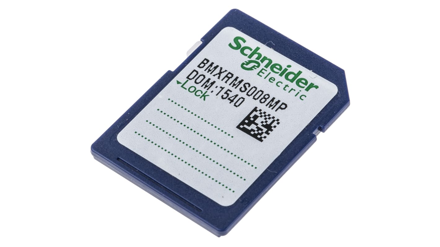 Scheda di memoria flash Schneider Electric BMXRMS008MP da 8 Mb per CPU Modicon M340, per backup e recupero dati.
