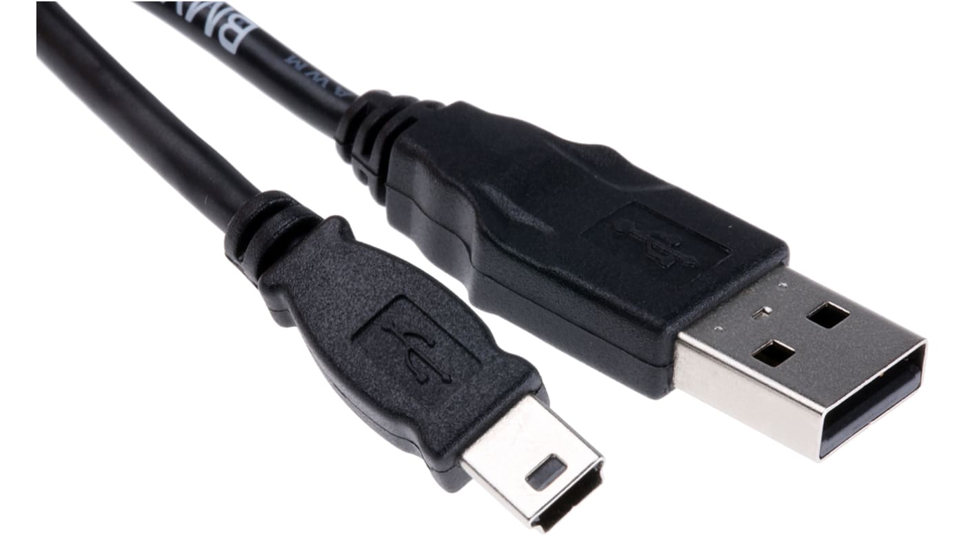 Cavo USB Schneider Electric BMXXCAUSBH018 per Modicon M340, 1,8m, Mini USB tipo B. Compatibile con Harmony GTO e M262. Leggero e sostenibile per settore IT e dispositivi elettronici.