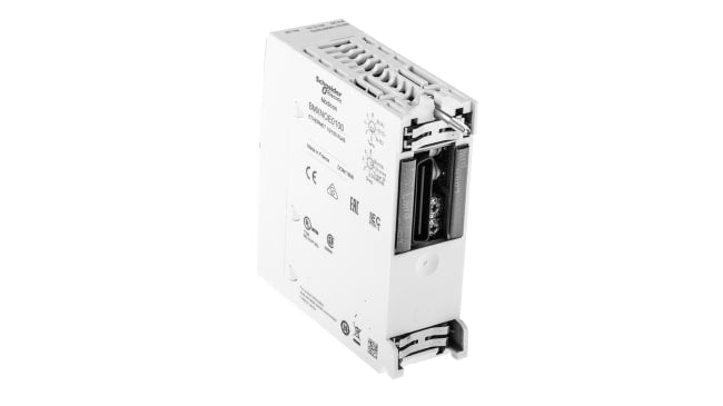 Schneider Electric BMXNOE0100 Modulo Ethernet per Modicon M340. Integrazione ottimale, memoria Flash preformattata e LED di segnalazione. Ideale per automazione industriale.