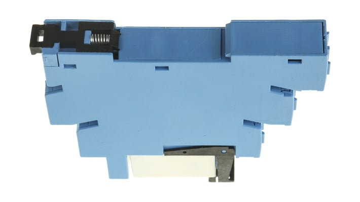 Finder 38.52.0.240.0060, relè d'interfaccia DPDT per guida DIN, bobina 230V, dimensioni 89,7 x 14 x 77,1 mm.