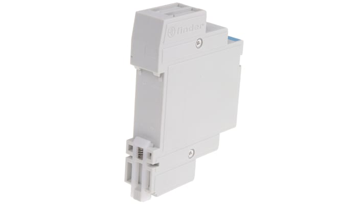 Finder 22.24.9.024.4000, relè di potenza DIN 24V cc, 2NC, 20A, dimensioni 58.4x17.5mm, grado di protezione IP20.