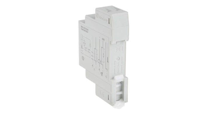 Finder 14.71.8.230.0000, temporizzatore luce scala unipolare, 230 V, ritardo 30-20 min, dimensioni 88.8 mm x 63.8 mm.
