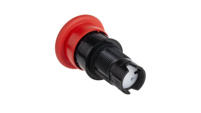 Pulsante di arresto di emergenza Schneider Electric, montaggio a pannello, diametro 22 mm, colore rosso, protezione IP65.