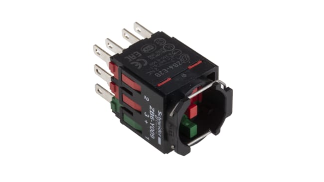 Pulsante di arresto di emergenza Schneider Electric, montaggio a pannello, diametro 22 mm, colore rosso, protezione IP65.