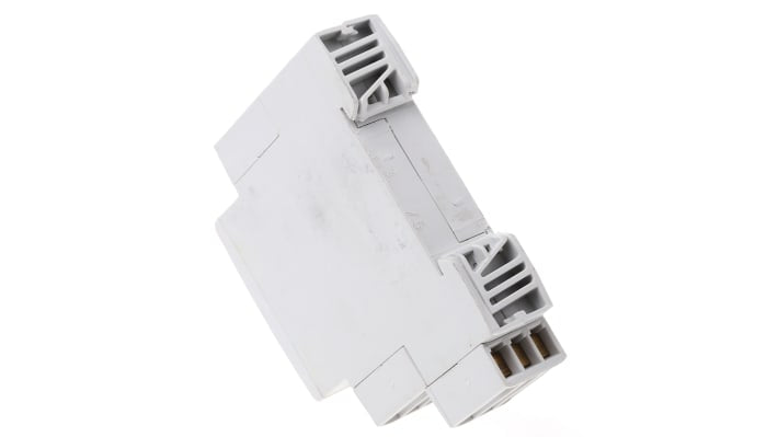 Relè temporizzatore ABB CT-AHD.22 DPDT, montaggio su guida DIN, tensione 24-240 V AC, 2 poli, dimensioni 22.5 x 78 x 100 mm.