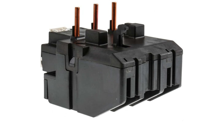 Relè di sovraccarico termico Schneider Electric LR2D3563, 3 poli, 80 A, montaggio su guida DIN, dimensioni 75x100x121 mm.