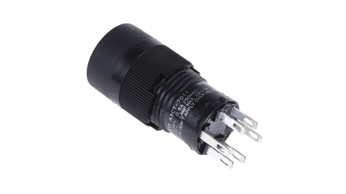 Interruttore a pulsante luminoso Omron A3CT7011, SPST, montaggio a pannello, diametro foratura 12 mm, corrente 500 mA a 250 V c.a.