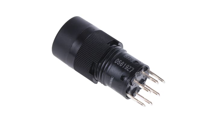 Interruttore a pulsante luminoso Omron A3CT7021, SPST, montaggio a pannello, diametro foro 12 mm, protezione IP40.
