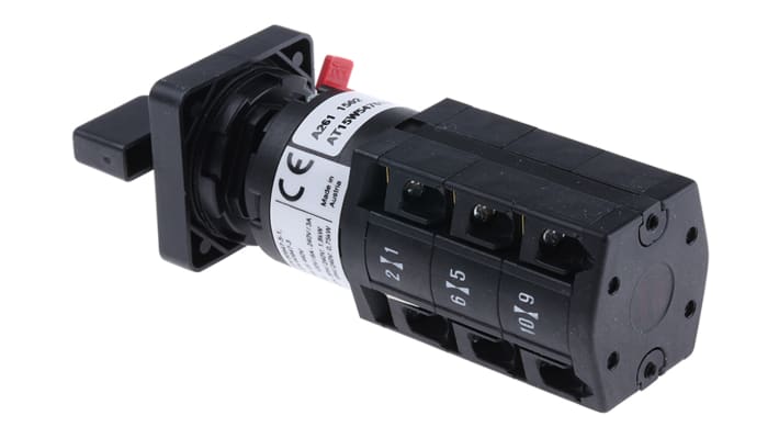 Interruttore a camma Schneider Electric K10F013QCH, corrente termica 10 A, foro di fissaggio 16/22 mm, temperatura -20 a 55 °C.