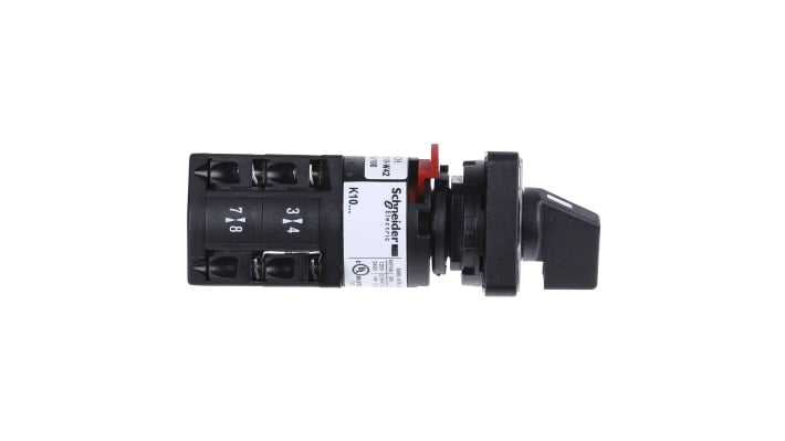 Interruttore industriale a camma Schneider Electric K10D004NCH, 10A, Ø16/22mm, -20/+55°C. Monopolare, 4 posizioni, contatti a interruzione lenta.