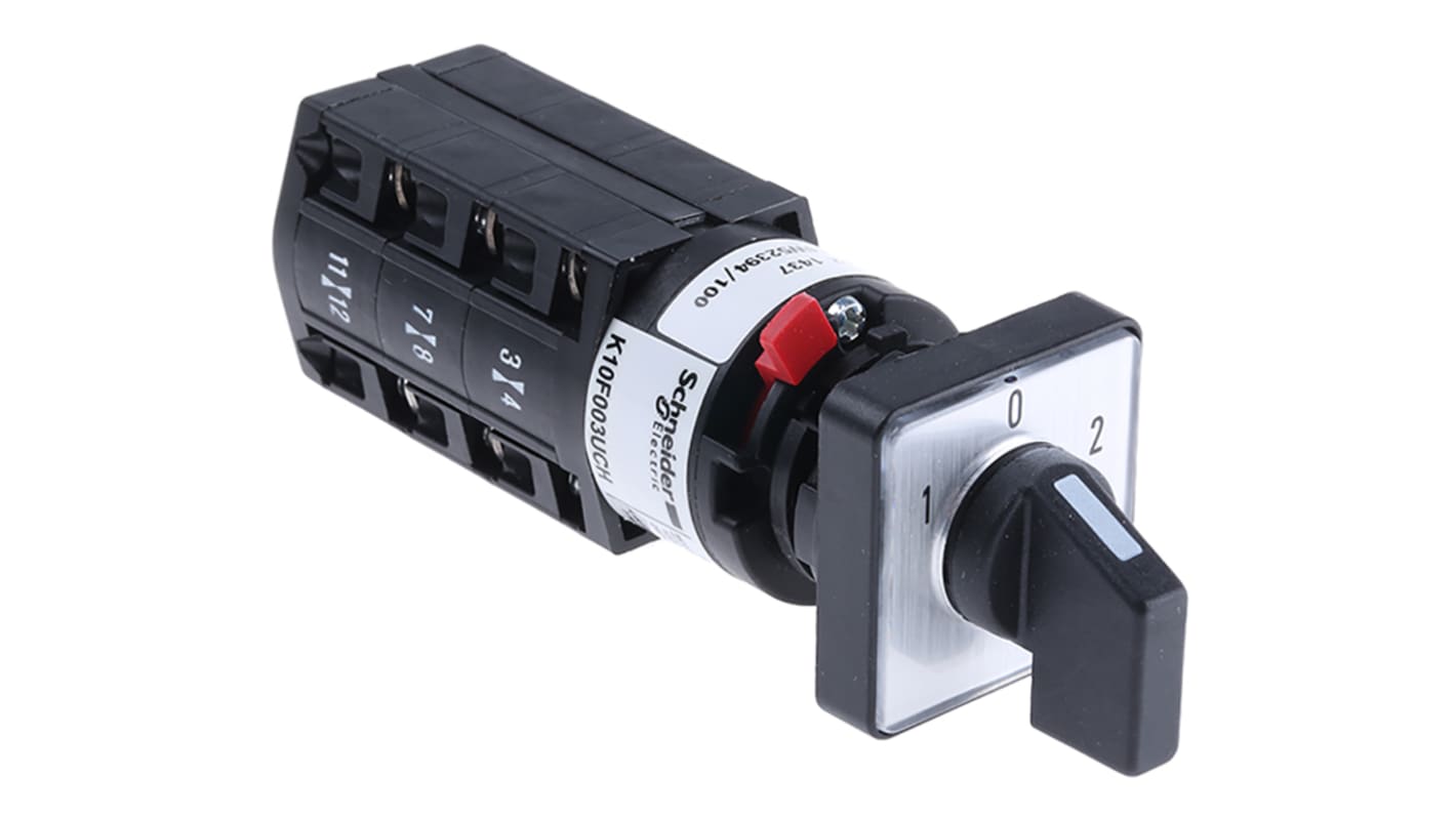 Interruttore a camma Schneider Electric K10F003UCH, corrente 10 A, foro di fissaggio Ø 16/22 mm, temperatura -20/+55 °C.