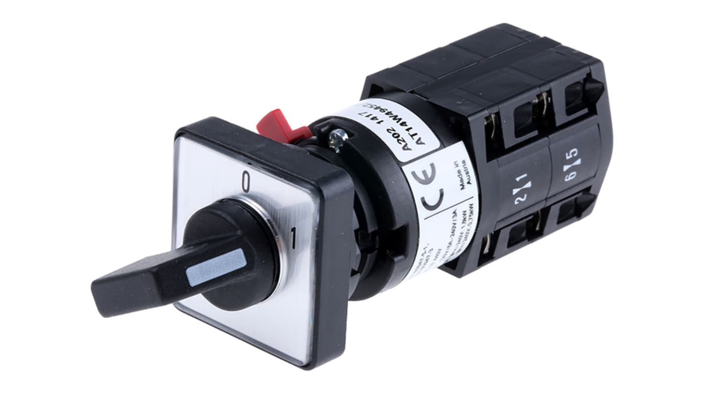 Interruttore a camma Schneider Electric K10C003ACH, corrente 10 A, montaggio Ø 16/22 mm, temperatura -20/+55 °C, contatti a interruzione lenta.