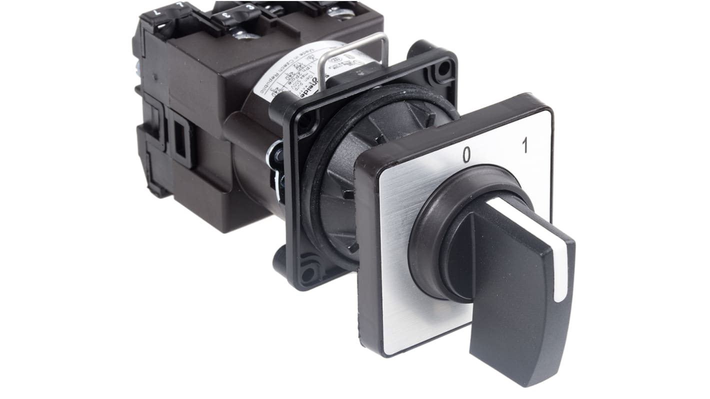 Interruttore a camma Schneider Electric K2C003ACH, 20A, montaggio con foro di 22 mm, operatività da -25 a +55 gradi Celsius.