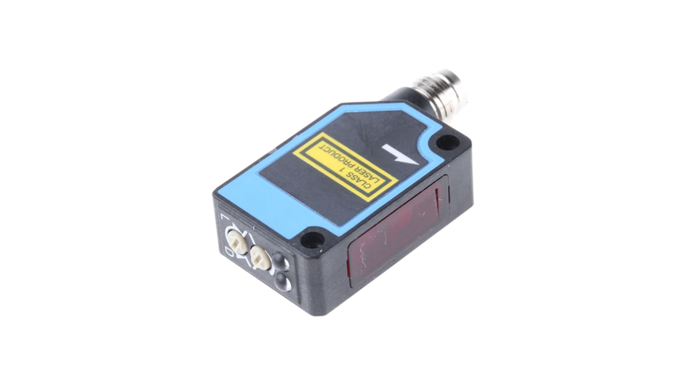 Sensore fotoelettrico rettangolare Sick WT100L-E2241, rilevamento fino a 450 mm, uscita NPN, montaggio a pannello, IP65.