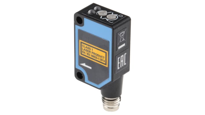 Sensore fotoelettrico rettangolare Sick WT100L-F2241, rilevamento fino a 450 mm, uscita PNP, montaggio a pannello, IP65.