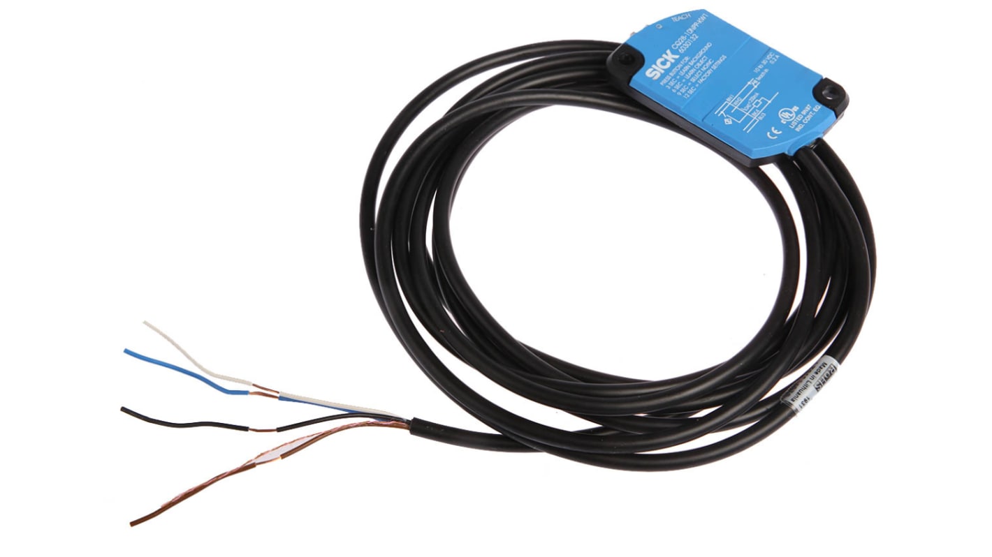 Sensore di prossimità PNP Sick CQ28-10NPP-KW1, rilevamento 10 mm, IP68, dimensioni 46x27.6x5.5 mm, alimentazione 10-30 V c.c.