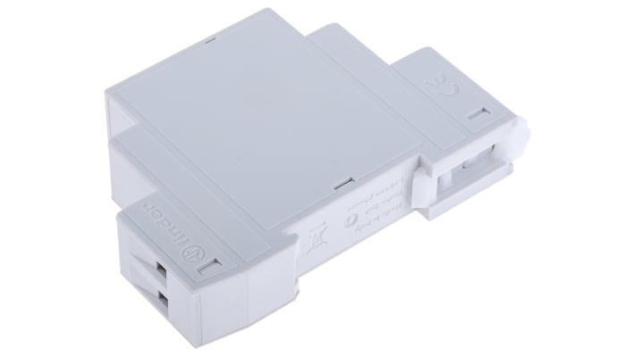 Relè timer Finder 80.61.0.240.0000, SPDT, intervallo 0,05-180s, montaggio su guida DIN 35mm, larghezza 17,5mm.