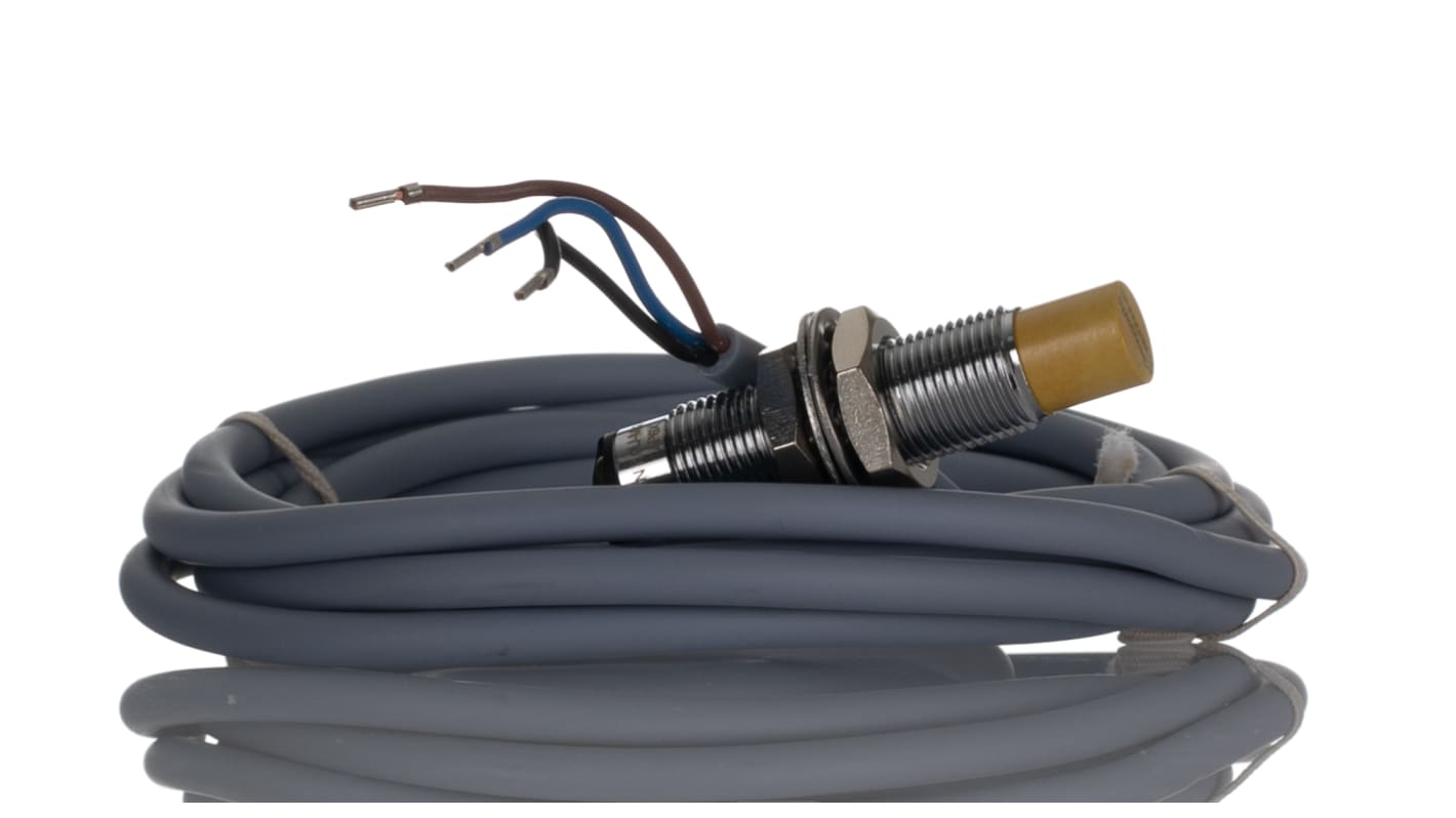 Sensore di prossimità cilindrico PNP M12 Turck NI10U-M12-AP6X, rilevamento a 10 mm, IP68, alimentazione 10-30 V c.c.
