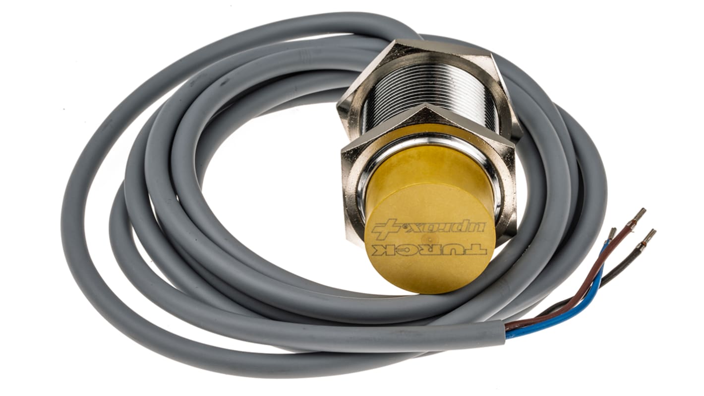 Sensore di prossimità cilindrico PNP Turck NI30U-M30-AP6X, M30, rilevamento 30 mm, IP68, alimentazione 10-30 V c.c.