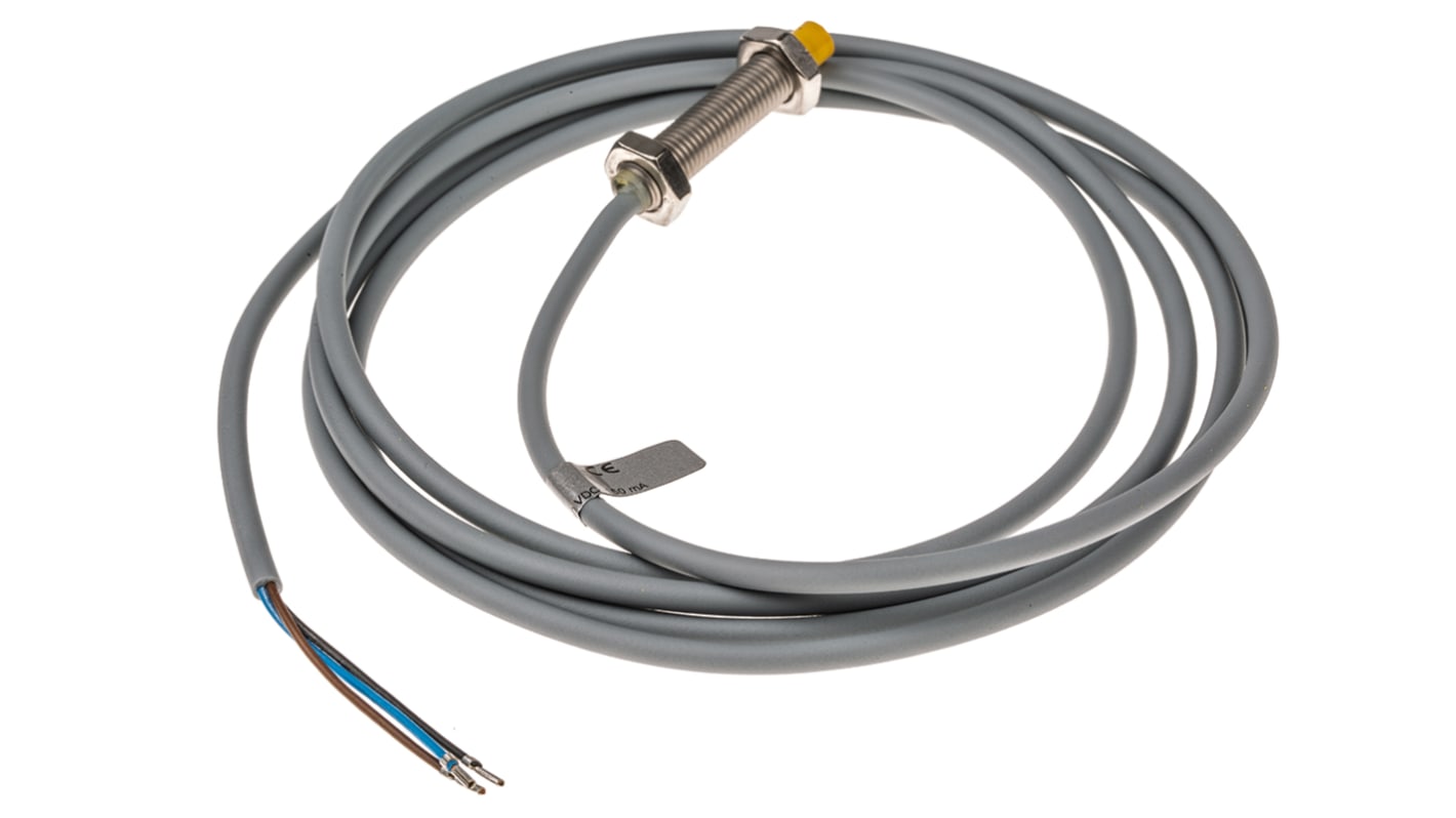 Sensore di prossimità cilindrico PNP M8 Turck NI6U-EG08-AP6X, rilevamento 6 mm, IP68, montaggio non a filo.