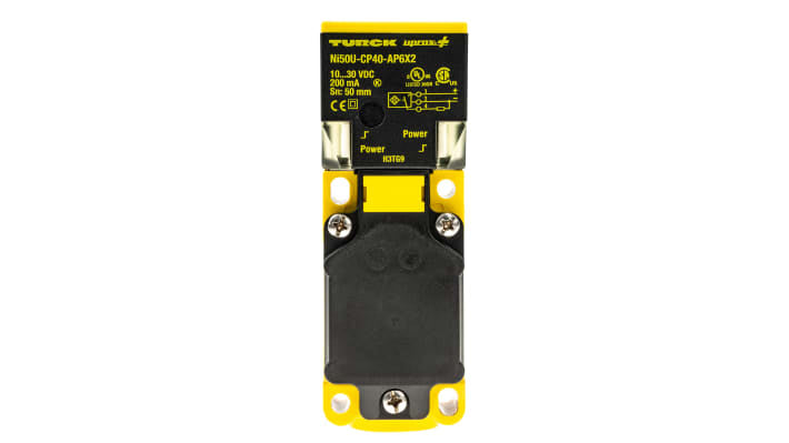 Sensore di prossimità PNP Turck NI50U-CP40-AP6X2, induttivo, 50 mm, IP67, -25/+85 °C, custodia in PBT.