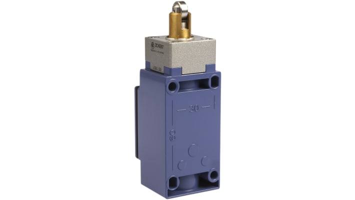 Interruttore di fine corsa Telemecanique Sensors XCKJ167H29, stantuffo NO/NC, protezione IP66, dimensioni 77mm x 40mm x 44mm.