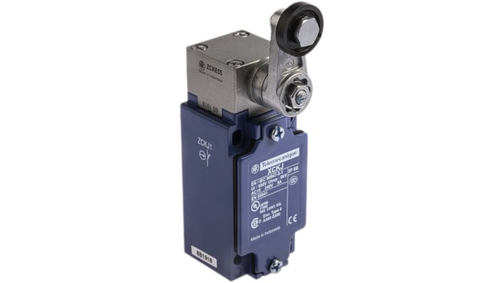 Interruttore di fine corsa Telemecanique XCKJ10511 - Leva, NO/NC, 600V, 10A, IP66. Affidabile e robusto per scale mobili e movimentazione materiali.