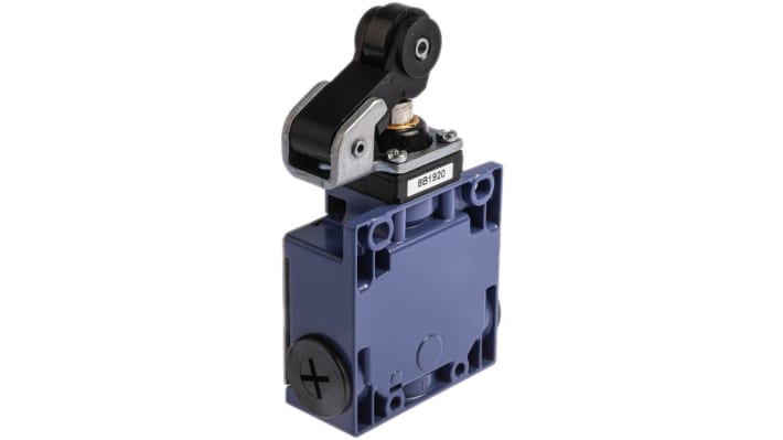 Interruttore di fine corsa Telemecanique Sensors XCKM121H29, stantuffo NO/NC, IP66, 240V, 10A, dimensioni 64x63x30mm.