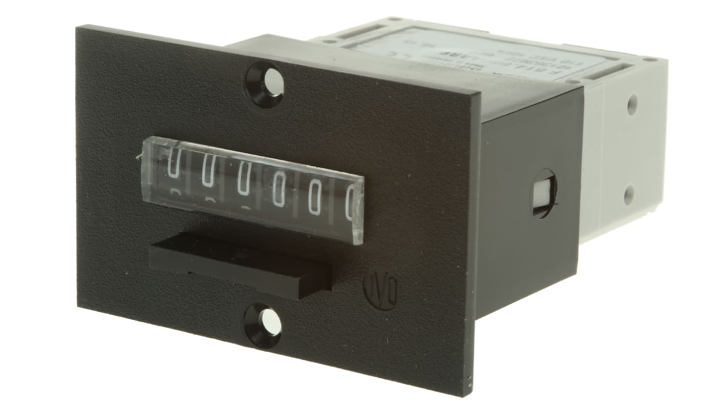 Contatore meccanico Baumer F 514.650AA8B, 6 cifre, montaggio a pannello, alimentazione 110 V, protezione IP41.