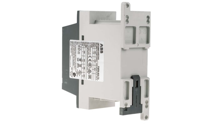 Avviatore soft-start ABB 1SFA896104R7000, 3 fasi, 3 kW, 600 V, IP20, dimensioni 113,5 x 45 x 140 mm.